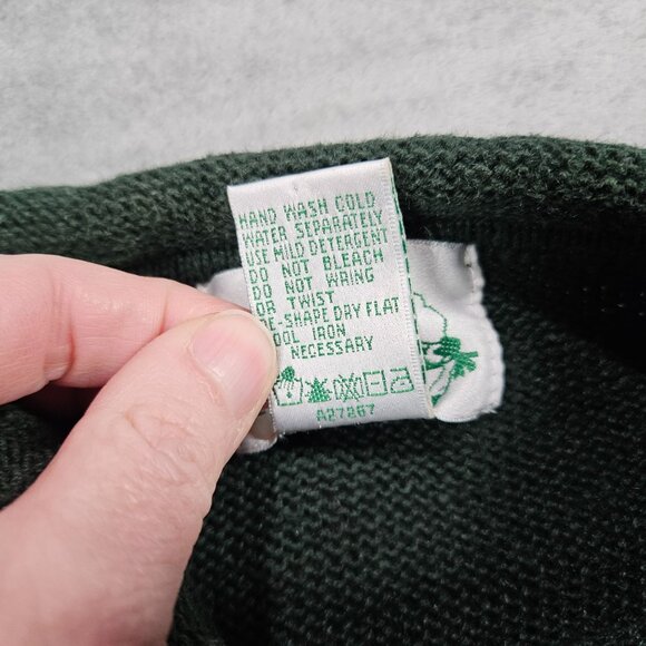 Vtg Quacker Factory Sweater Womens 1X Green Christmas So Many Cookies Santa - Picture 5 of 9